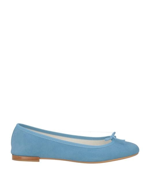 Repetto Blue Azure Ballet Flats Leather