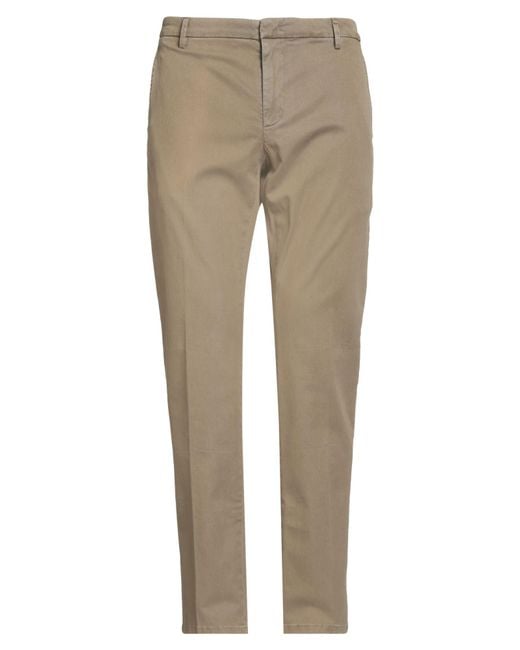 Dondup Natural Khaki Pants Cotton, Lyocell, Elastane for men