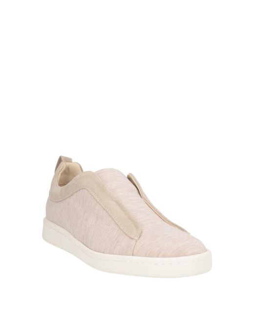 Gran Sasso Natural Sneakers Leather, Textile Fibers for men