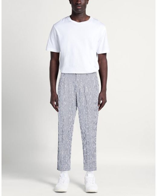 C+ Plus Gray Pants Cotton, Elastane for men