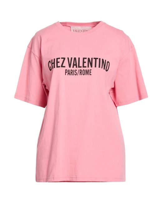 Valentino Garavani Pink T-Shirt Cotton