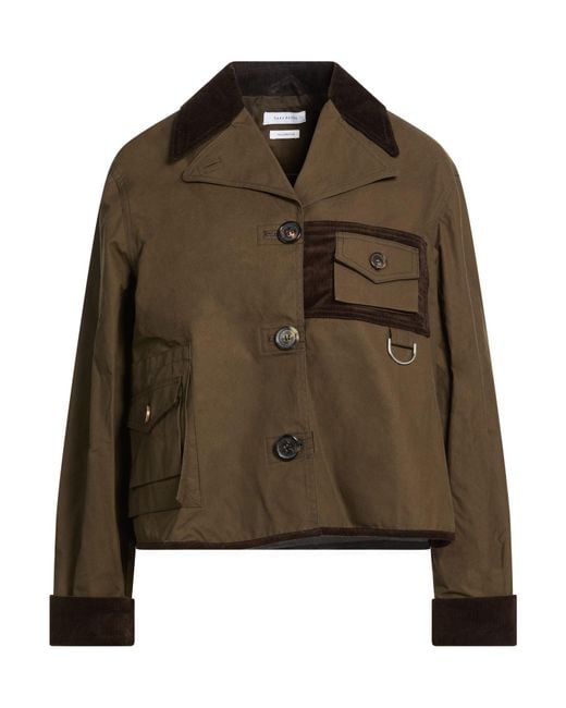 Saks Potts Brown Khaki Jacket Cotton
