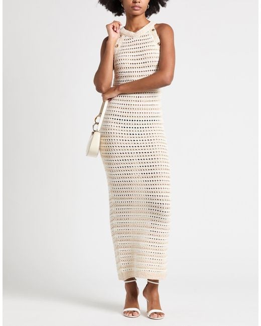 No Secrets White Ivory Maxi Dress Cotton, Polyamide, Polyester
