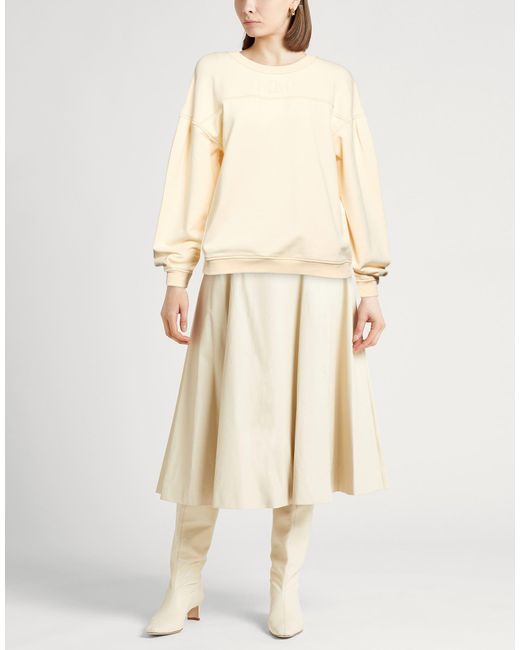 Max Mara Natural Mm By Cream Sweatshirt Cotton, Polyester, Elastane