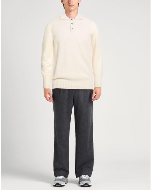 Drumohr White Sweater Lambswool for men