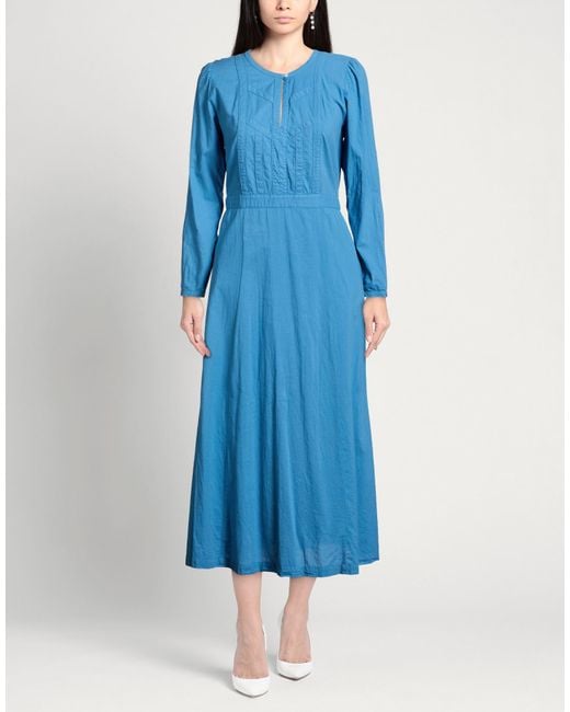 Xirena Blue Slate Midi Dress Cotton