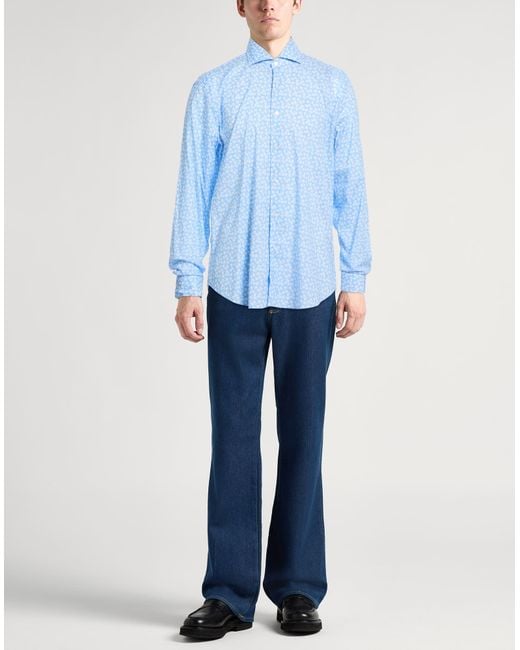 Camisa Fedeli de hombre de color Blue