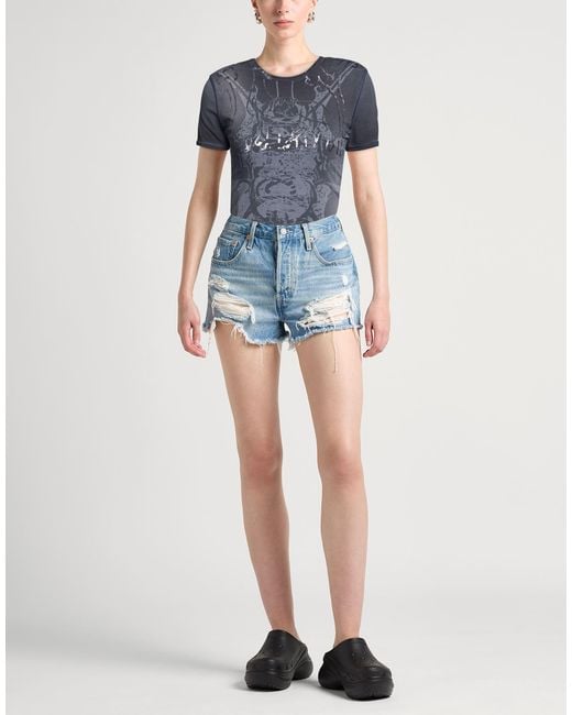 DIESEL Blue T-Shirt Cotton, Elastane