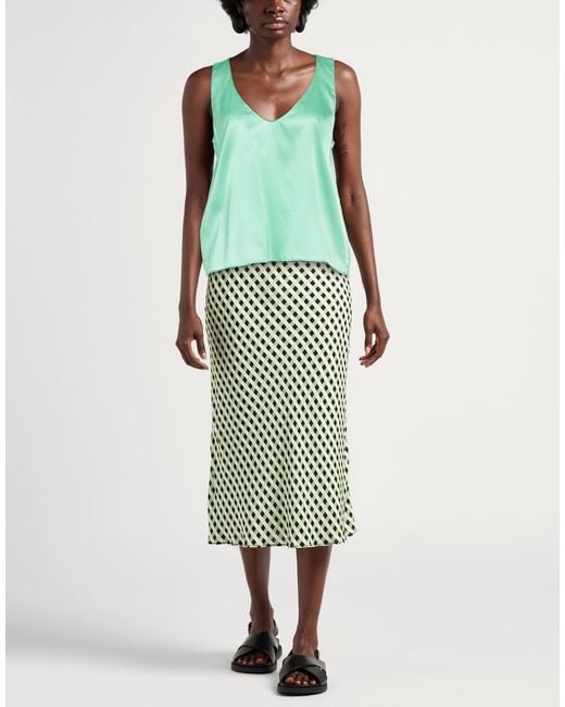 Pinko Green Top Silk, Elastane