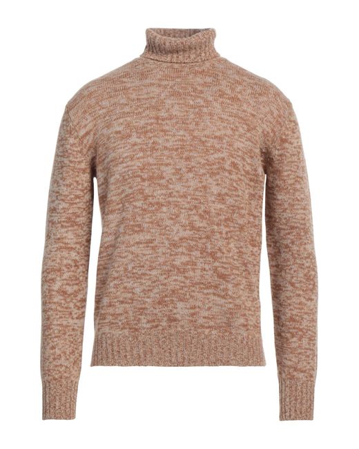 Ballantyne Brown Camel Turtleneck Wool, Cashmere for men