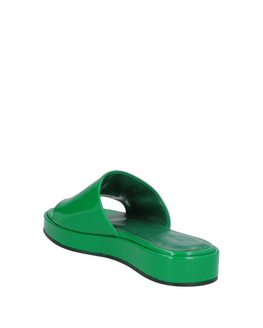 By Far Green Sandals Leather