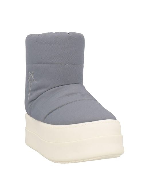 Rick Owens Gray Ankle Boots