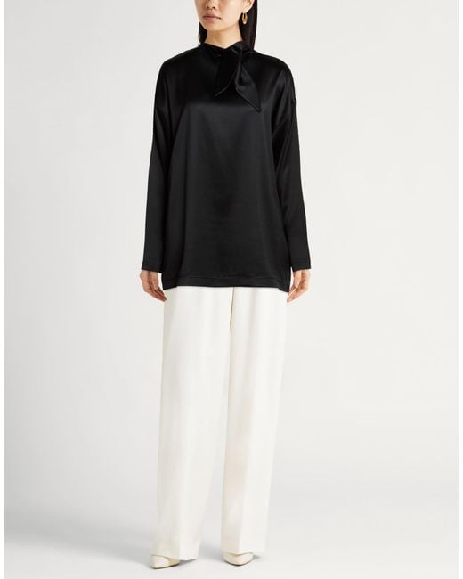 Phoebe Philo Black Top Silk, Elastane