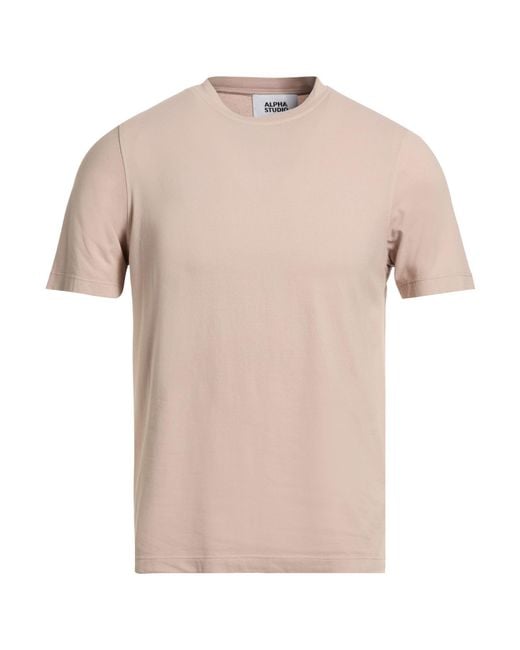 Alpha Studio Pink Light T-Shirt Cotton, Elastane for men
