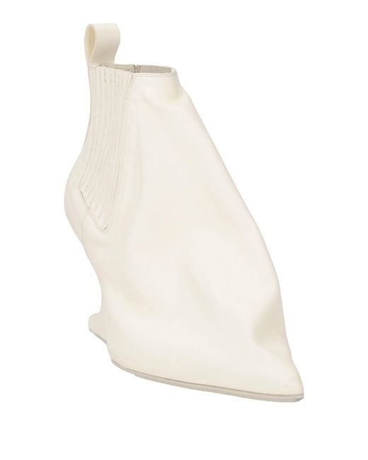 Rick Owens White Stiefelette