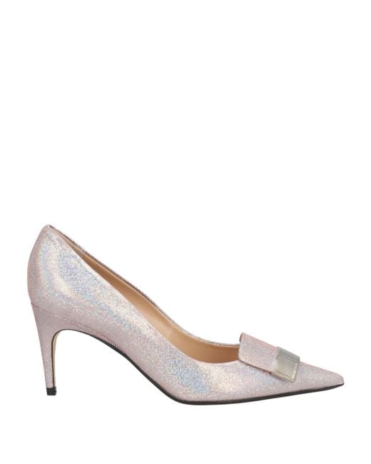 Sergio Rossi White Lilac Pumps Leather