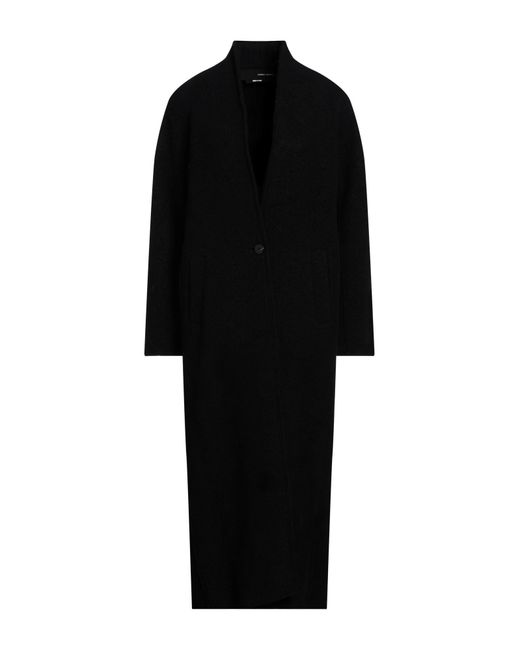 Isabel Benenato Black Overcoat & Trench Coat