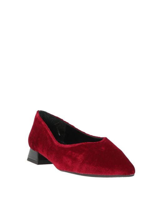 CTWLK Red Ballet Flats Leather