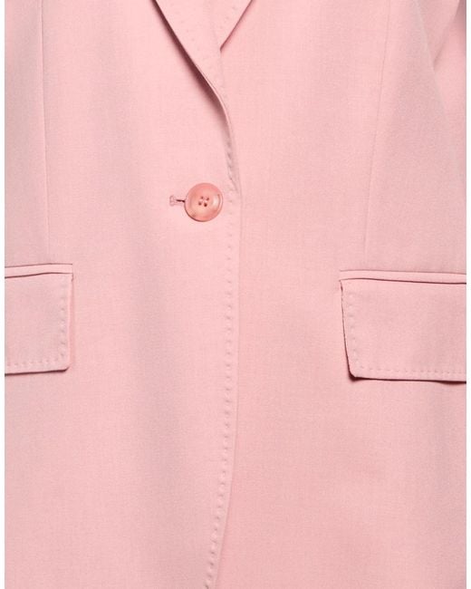 Marella Pink Blazer Polyester, Viscose, Elastane
