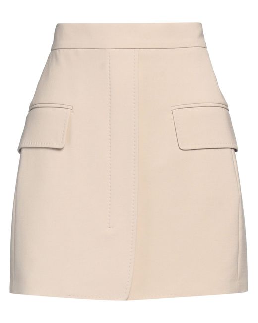 Max Mara Natural Mini Skirt Virgin Wool, Elastane