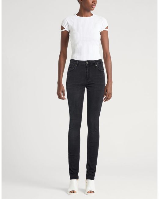 Acne Black Jeans Cotton, Polyester, Elastane