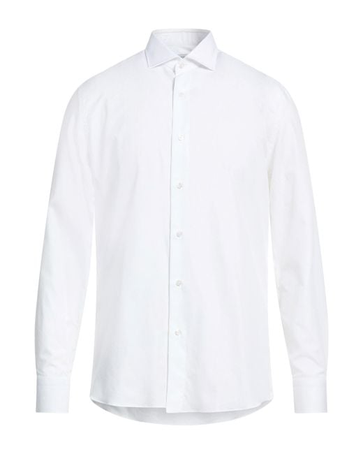 Caruso White Shirt Cotton for men