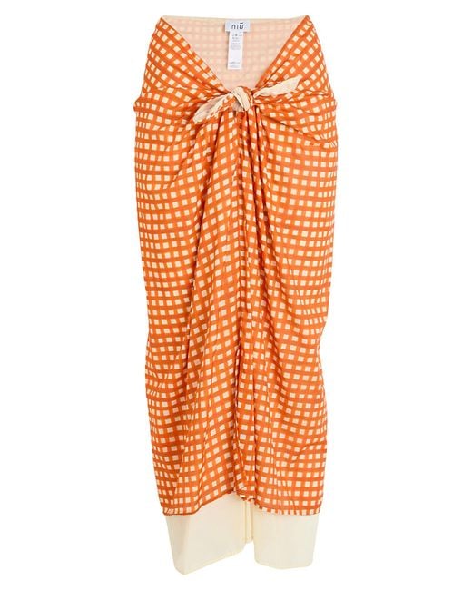 Gonna Midi di Niu in Orange