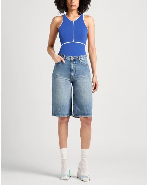 DSquared² Blue Tank Top Viscose, Polyester