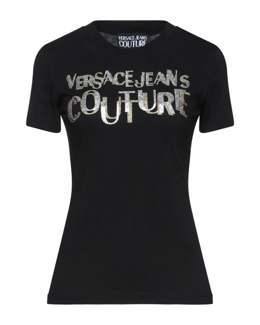 Versace Jeans Couture Black T-Shirt Cotton