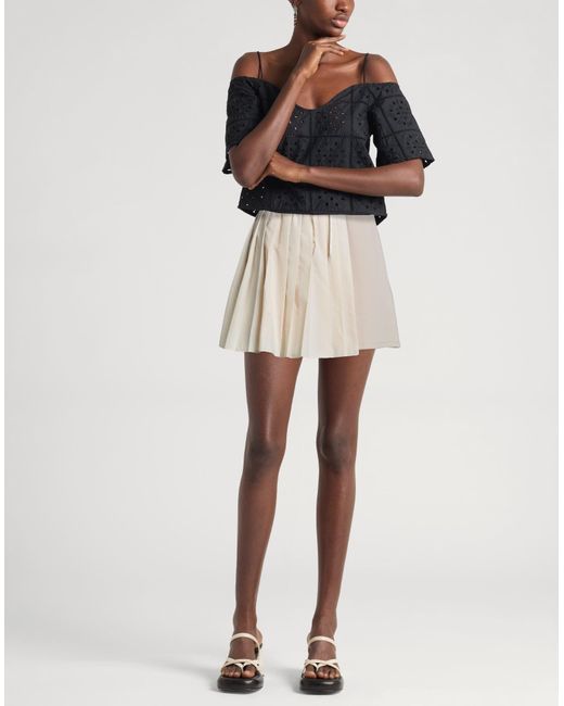 MAX&Co. Natural Mini Skirt