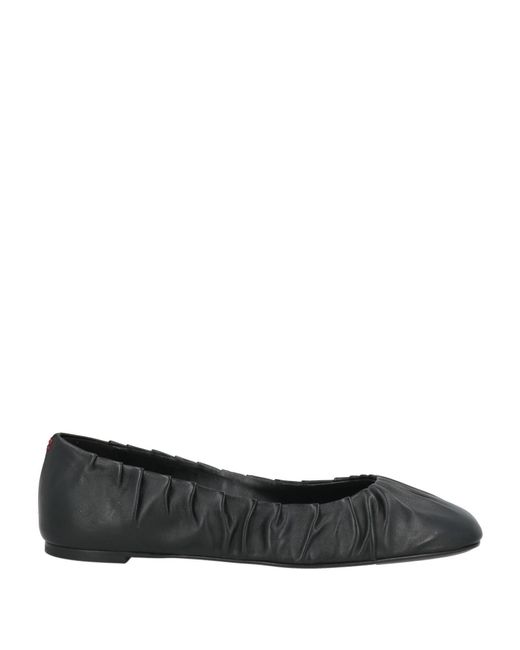 Halmanera Black Ballet Flats Leather
