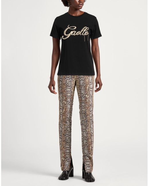 Gaelle Paris Black T-Shirt Cotton