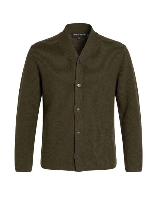 Comme des Garçons Green Military Cardigan Wool for men