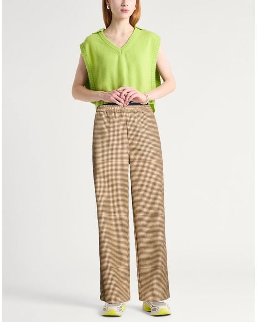 MSGM Natural Sand Pants Wool