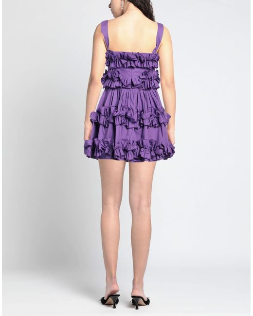 Olla Parèg Purple Mini Dress Cotton