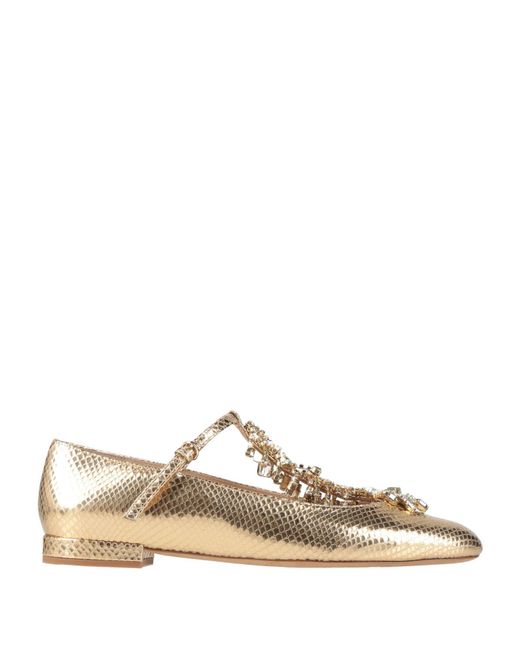 Ulla Johnson Natural Ballet Flats Leather