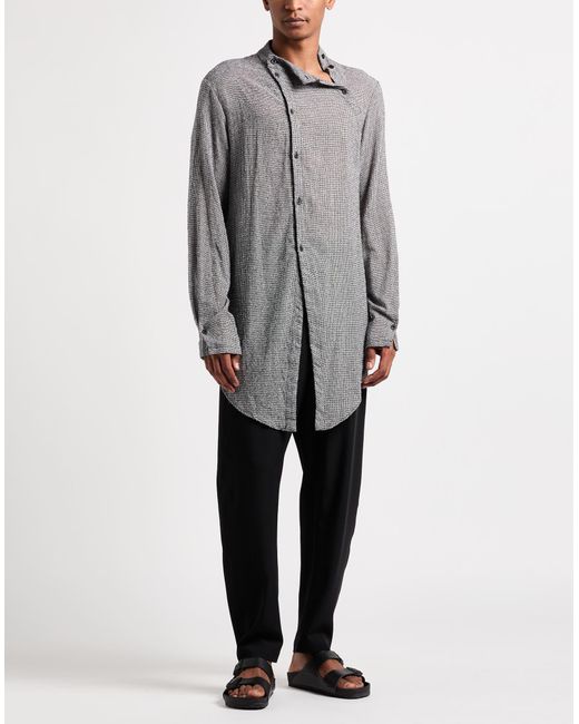 Lost & Found Gray Shirt Cotton, Linen for men