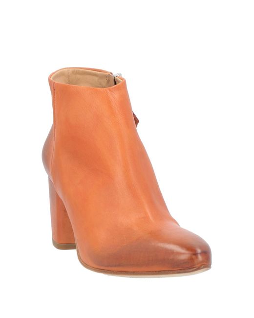 Ernesto Dolani Orange Ankle Boots