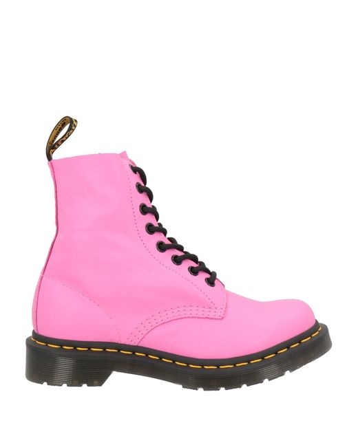 Dr. Martens Pink Ankle Boots Leather