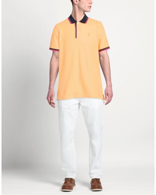 Psycho Bunny Orange Polo Shirt Pima Cotton for men