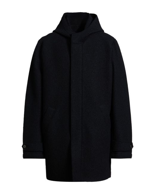 Harris Wharf London Blue Midnight Coat Virgin Wool for men