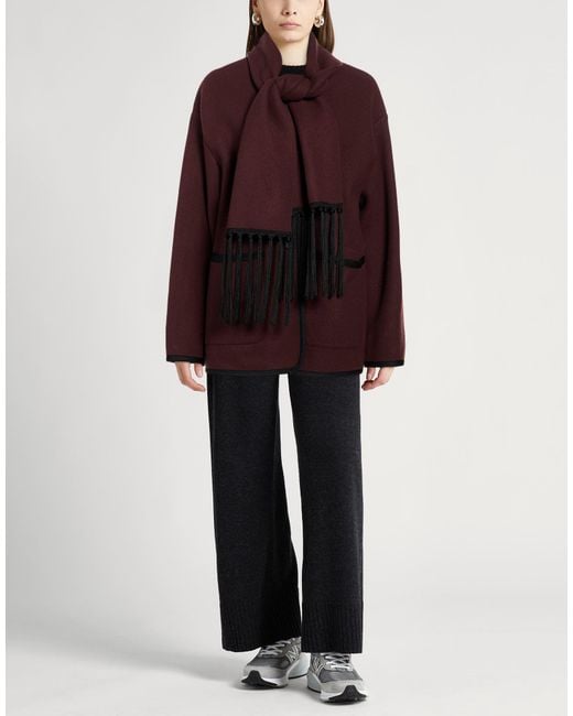 Forte_forte Purple Coat Wool, Polyamide