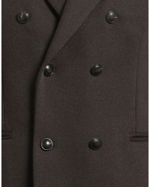 Barbati Black Blazer Polyester, Cotton for men