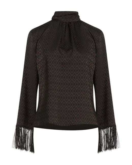 alma sanchez Black Top Polyester, Elastane