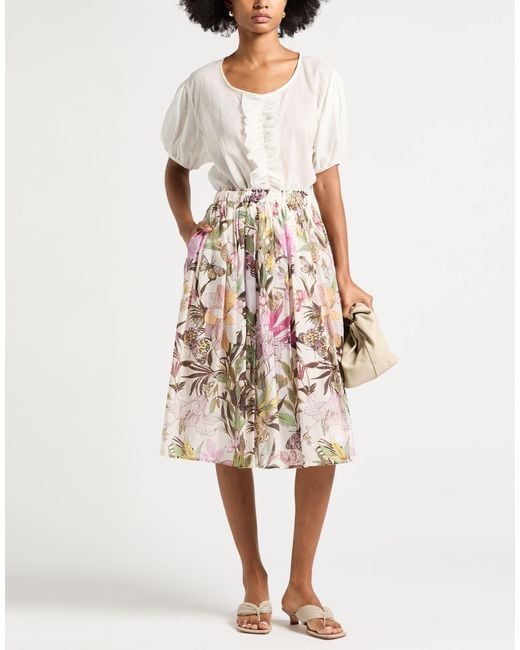 Shirtaporter White Midi Skirts