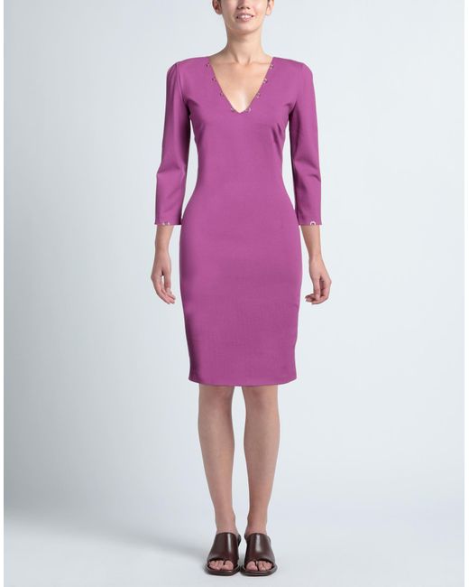 Class Roberto Cavalli Purple Midi Dress