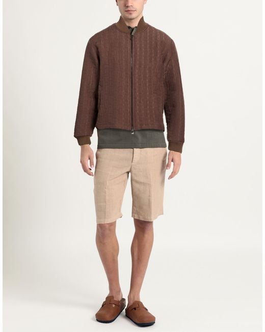 Berna Brown Jacket Polyester, Elastane for men