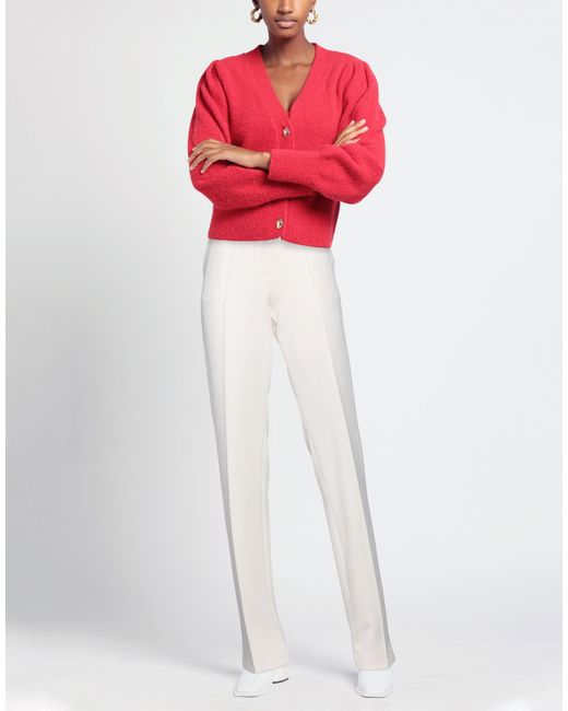 hinnominate White Ivory Pants Polyester, Elastane