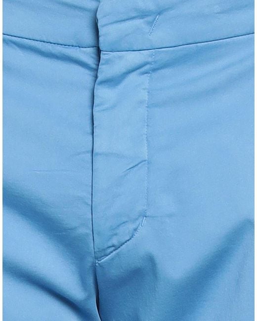 Entre Amis Blue Azure Pants Cotton, Polyester, Elastane for men