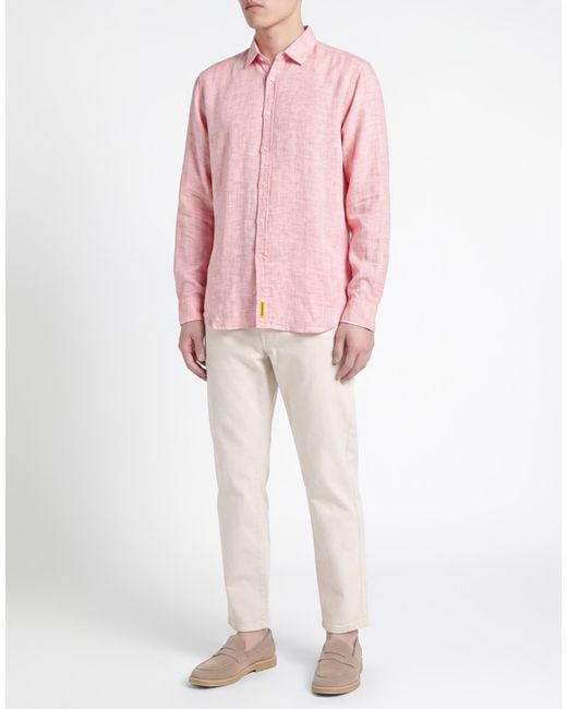 B.D. Baggies Pink Shirt Linen for men